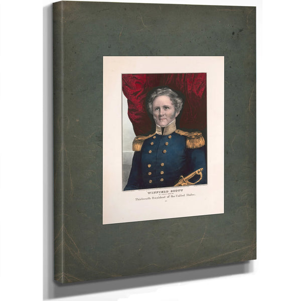 Winfield Scott the Peoples Choice for Thirteenth President of the United States 1847 — Stretched Canvas Print | Bella Frye