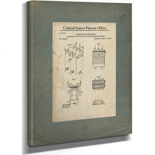 The Rectifiers Secret Patent for Purifying Spirits — Stretched Canvas Print | Bella Frye