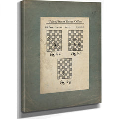 US Patent No. 6446966 B1 Chess Move Notation System (september 1 22) — Stretched Canvas Print | Bella Frye