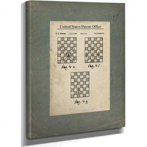 US Patent No. 6446966 B1 Chess Move Notation System (september 1 22) — Stretched Canvas Print | Bella Frye