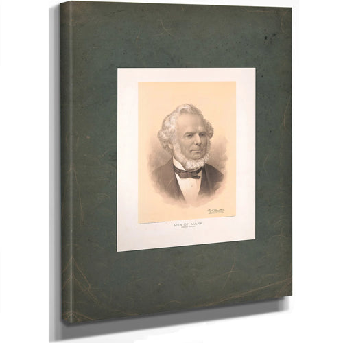 Men of Mark Library Edition Richd M Hoe Inventor of the Hoe Press 1884 — Stretched Canvas Print | Bella Frye