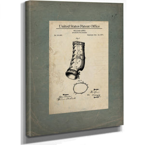 United States Patent No. 12188 Stocking for Horses by William Lewis December 12 1871 — Stretched Canvas Print | Bella Frye