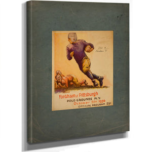 The Official Program for the October 31 1936 Fordham Versus Pittsburgh Football — Stretched Canvas Print | Bella Frye