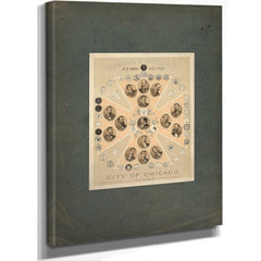 Triennial Committee Kt City of Chicago Illinois 188 — Stretched Canvas Print | Bella Frye