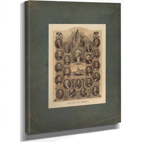 Our Twenty Two Presidents 1884 — Stretched Canvas Print | Bella Frye