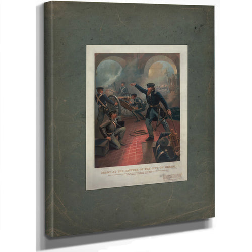 Grant at the Capture of the City of Mexico 186 187 — Stretched Canvas Print | Bella Frye