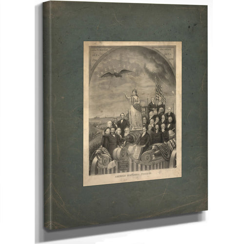 American Centennial Progress 1875 — Stretched Canvas Print | Bella Frye