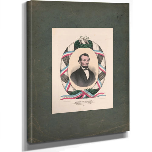 Abraham Lincoln Sixteenth President of the United States Born February 12 189 Died April 15 1865 1866 — Stretched Canvas Prin