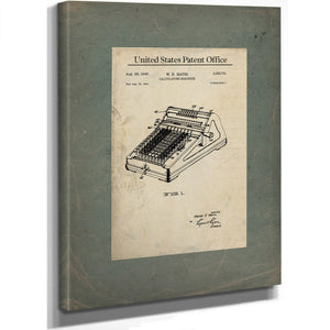 The Accountants Engine — Patent Blueprint of Mechanical Computation — Framed Wall Art Room View | Bella Frye