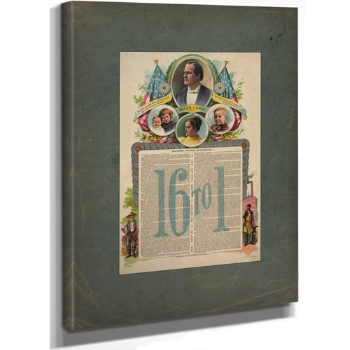 to 1 the Speech That Won the Nomination at the National Democtratic Convention at Chicago 1896 1896 — Stretched Canvas Print 