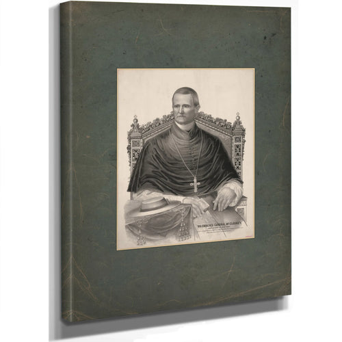 His Eminence Cardinal Mccloskey Archbishop of New York 1875 — Stretched Canvas Print | Bella Frye