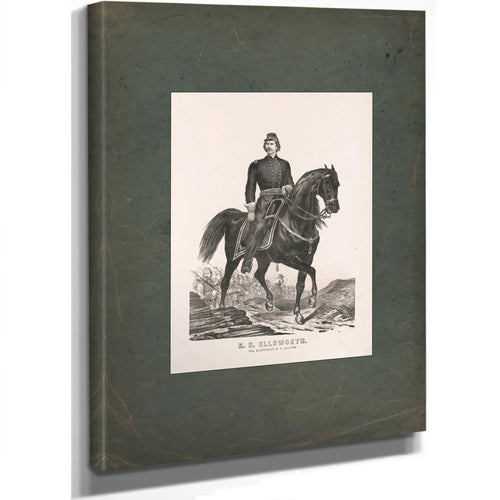 Elmer Ephraim Ellsworth 19th Century — Stretched Canvas Print | Bella Frye