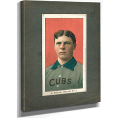 Three Finger Brown Chicago Cubs Baseball Card Portrait 8 — Stretched Canvas Print | Bella Frye