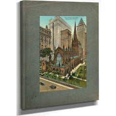 Gothic Spire Among Giants Trinity Church in the Shadow of Progress — Stretched Canvas Print | Bella Frye