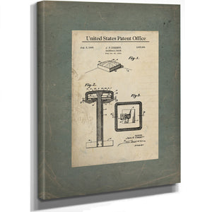 Us Patent No. 245492 Baseball Base by John P Corbett (1946) — Stretched Canvas Print | Bella Frye