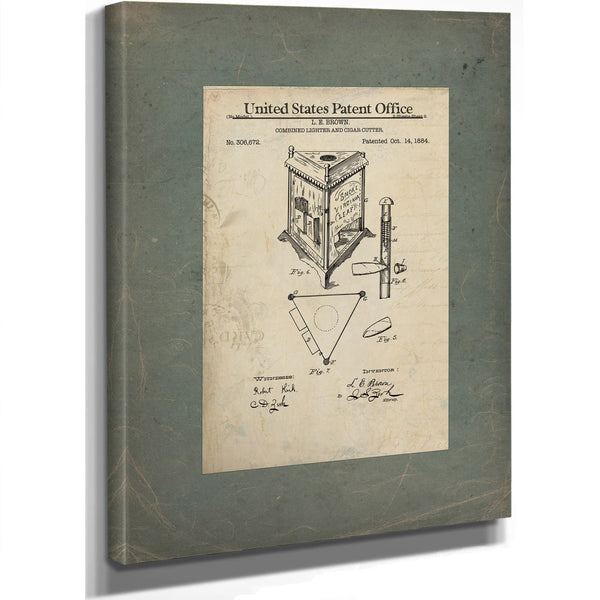 The Gentlemans Vice Patent No. 36672a — Framed Wall Art Room View | Bella Frye