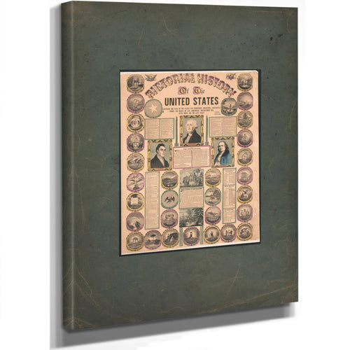 Pictorial History of the United States 1846 — Stretched Canvas Print | Bella Frye