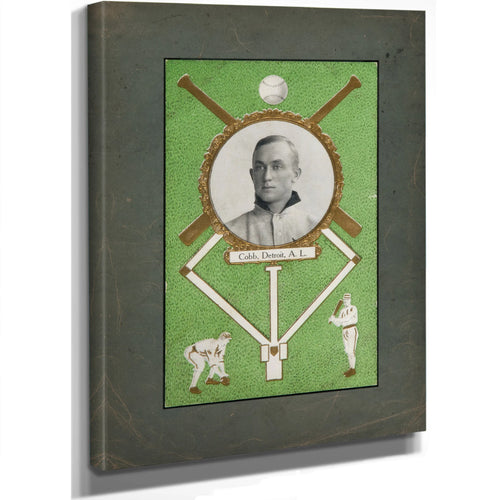 9 Rose Company Ty Cobb Sgc 77b4e — Stretched Canvas Print | Bella Frye