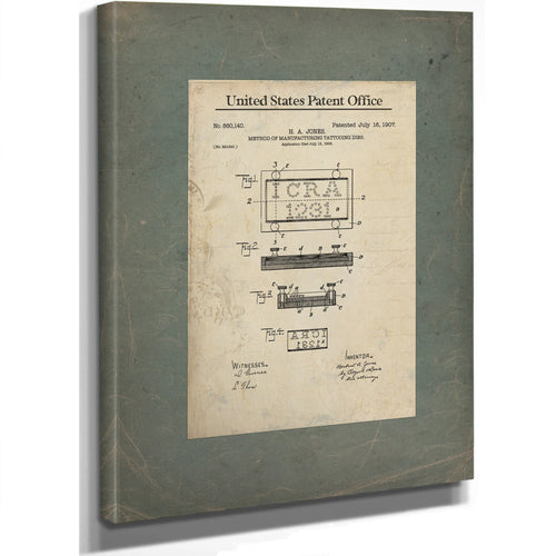 The Mark Makers Method Patent Blueprint for Permanent Ink — Stretched Canvas Print | Bella Frye
