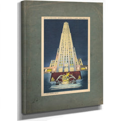 The Prometheus Tower Art Deco Monolith Rising From Manhattans Electric Night — Stretched Canvas Print | Bella Frye