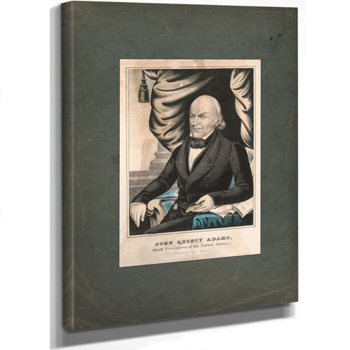 John Quincy Adams Sixth President of the United States 1835 1856 — Stretched Canvas Print | Bella Frye