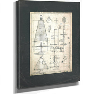 The Keepers Blueprint Apalachicola Lighthouse Engineering Plans of 191 — Stretched Canvas Print | Bella Frye