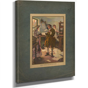 Benjamin Franklin Printer Philadelphia 1914 — Stretched Canvas Print | Bella Frye