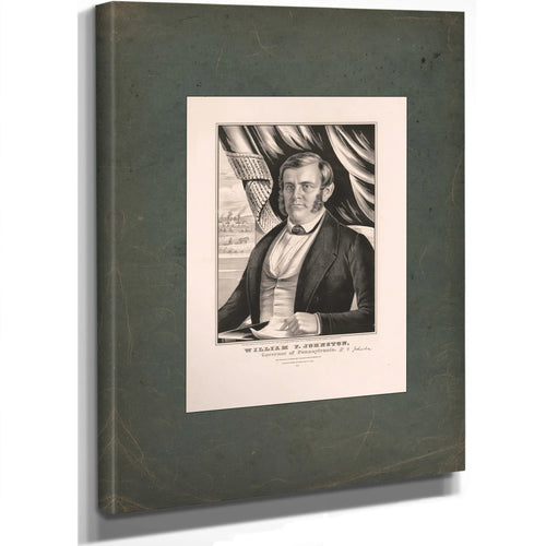 William F Johnston Governor of Pennsylvania 1848 — Stretched Canvas Print | Bella Frye