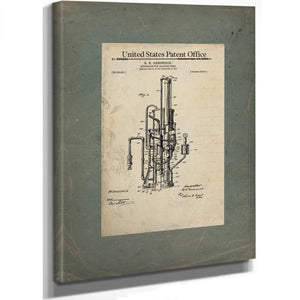 The Brewers Contraption — Patent Drawing of Victorian Beer Racking Machinery — Framed Wall Art Room View | Bella Frye