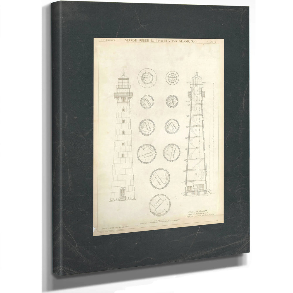 The Keepers Blueprint Hunting Island Light Station Engineering Drawings
