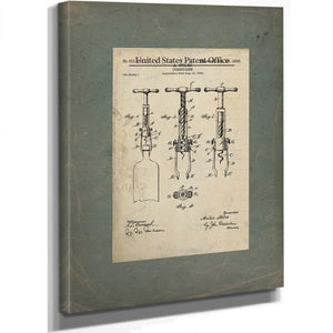 The Stiles Corkscrew Patent of 1898 — a Victorian Study in Extraction — Framed Wall Art Room View | Bella Frye