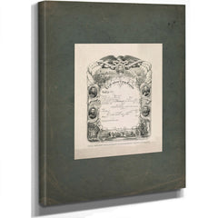 The Union Soldiers Discharge Certificate 1865 — Stretched Canvas Print | Bella Frye