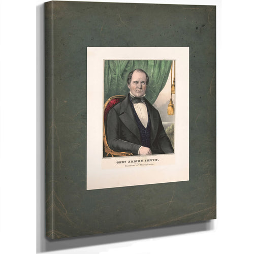 General James Irvin Whig Candidate for Governor of Pennsylvania 1847 — Stretched Canvas Print | Bella Frye