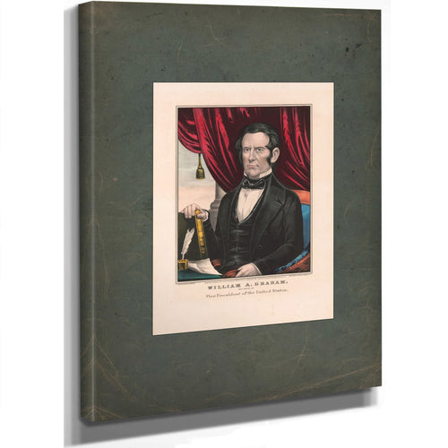 William a Graham_ Whig Candidate for Vice President of the United States 1852 — Stretched Canvas Print | Bella Frye