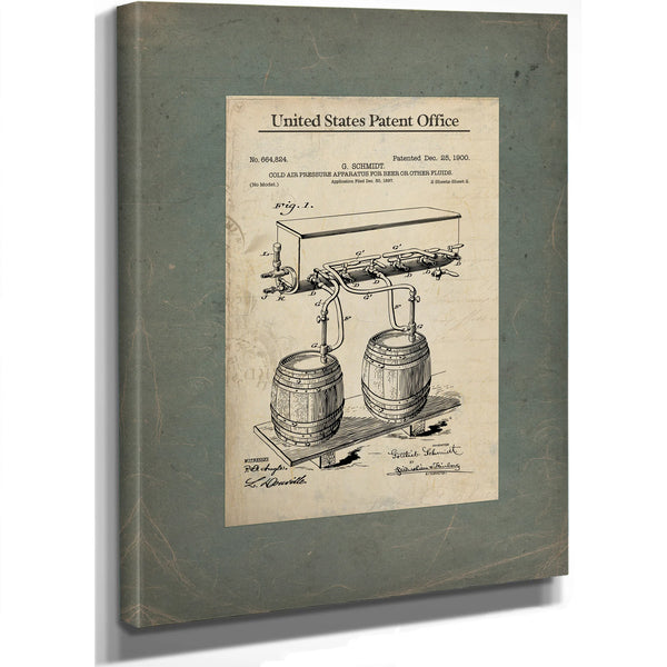 The Publicans Secret Schmidts Pressure Apparatus Patent — Framed Wall Art Room View | Bella Frye