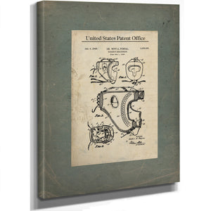 Us Patent No. 245825 Boxers Headgear by Dewitt a Portal (1949) — Stretched Canvas Print | Bella Frye