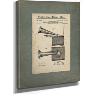 The Schureman Sound Machine Patent Print — Framed Wall Art Room View | Bella Frye