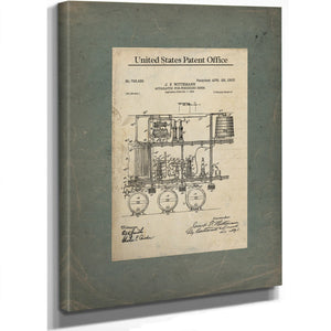 The Wittemann Brewing Apparatus Victorian Beer Finishing Patent Blueprint — Framed Wall Art Room View | Bella Frye