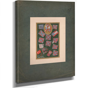 Various Flags Carried by the Confederate Armies 189 — Stretched Canvas Print | Bella Frye