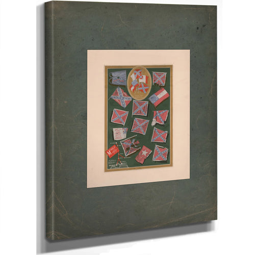 Various Flags Carried by the Confederate Armies 189 — Stretched Canvas Print | Bella Frye