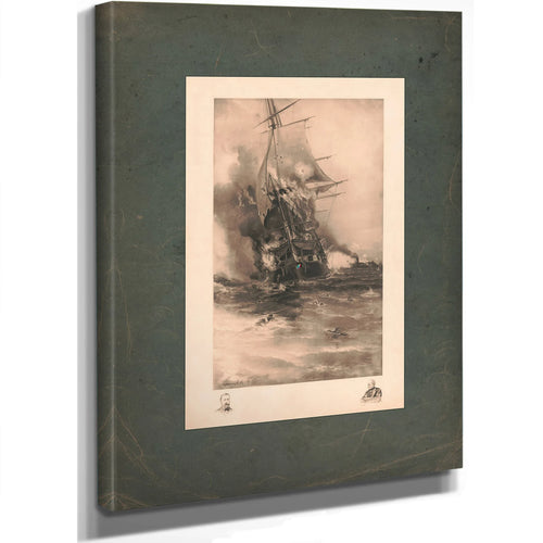 Burning of the Congress 1892 — Stretched Canvas Print | Bella Frye