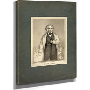 Charles Sumner 1874 1 — Stretched Canvas Print | Bella Frye