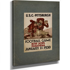 Usc Pittsburgh Rose Bowl Football Game Program January 1 193 — Stretched Canvas Print | Bella Frye