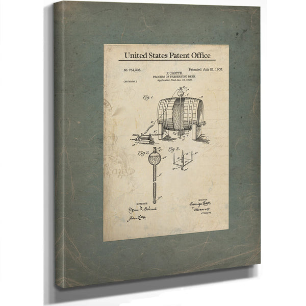 The Brewmasters Secret Patent No. 73435 — Framed Wall Art Room View | Bella Frye
