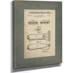 The Gentlemans Ritual Patent 167359 — Stretched Canvas Print | Bella Frye