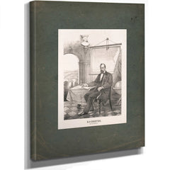 Oliver P Morton Governor of Indiana 1862 1864 — Stretched Canvas Print | Bella Frye