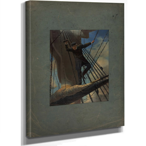 Lashed to the Shroudsfarragut Passing the Forts at Mobile in His Flagship Hartford 1864 187 — Stretched Canvas Print | Bella 