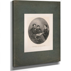 President Lincoln at Home Reading the Scriptures to His Wife and Son 1865 — Stretched Canvas Print | Bella Frye