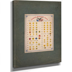 Army of the United States Corps Badges 1865 1865 — Stretched Canvas Print | Bella Frye
