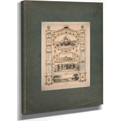 Centennial Jubilee Memorial Card 1876 — Stretched Canvas Print | Bella Frye